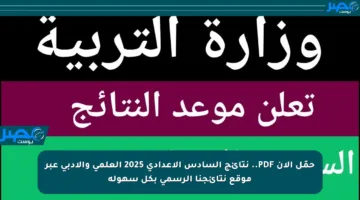 حمّل الآن PDF.. نتائج السادس الإعدادي 2025 العلمي والأدبي عبر موقع نتائجنا الرسمي بكل سهولة